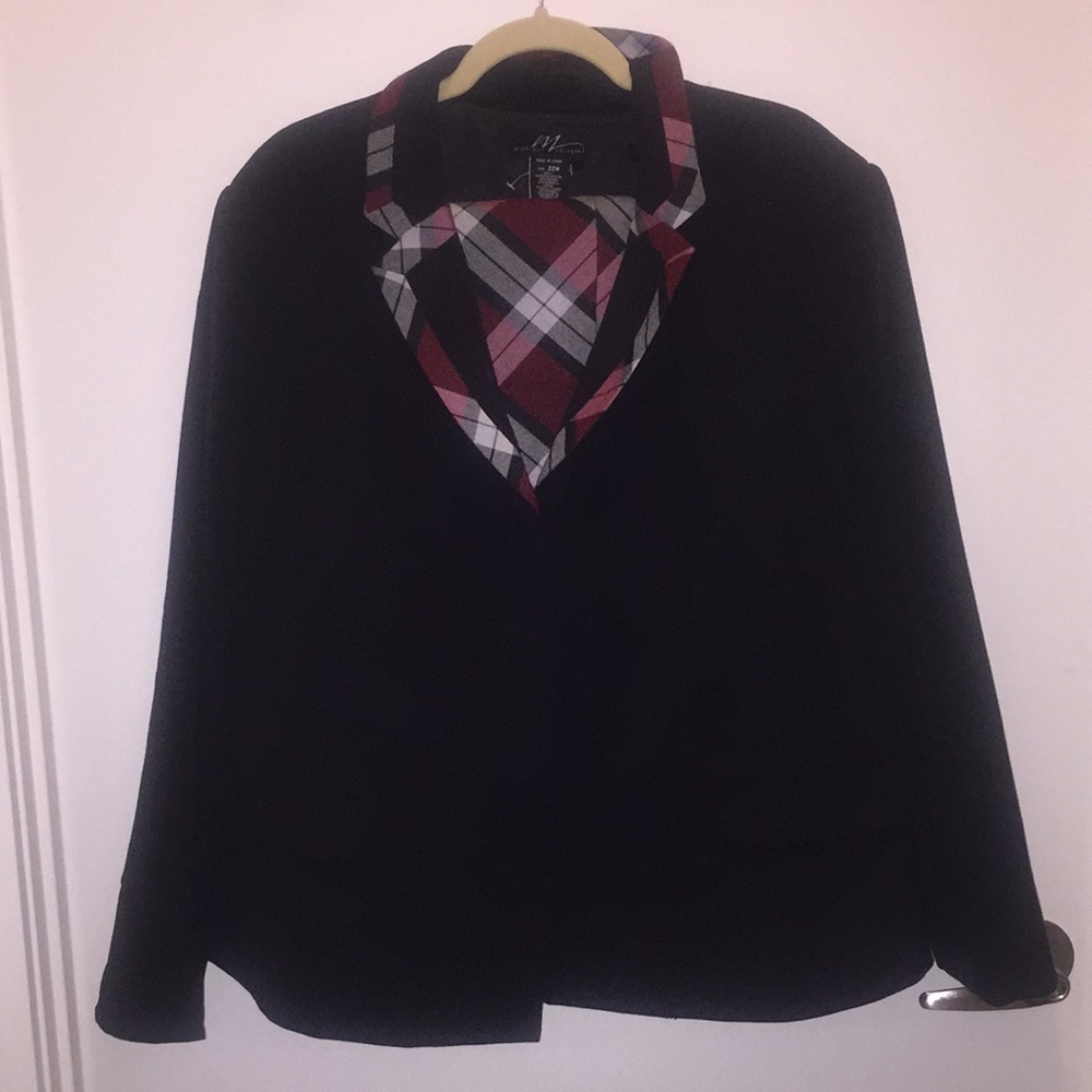 Size 22 Midnight Velvet plaid two-piece suit